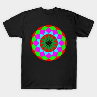 Green, red and black pattern. T-Shirt